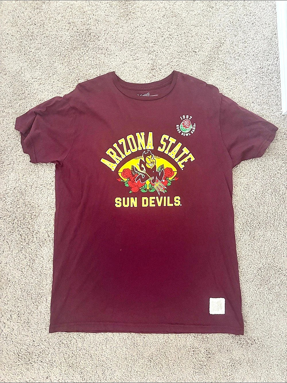 Adidas Arizona State Sun Devils Pat Tillman 1997 Rose Bowl Tribute T-Shirt 42